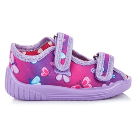 Reweks Zapatillas de flores violeta