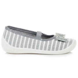 Reweks bailarinas de rayas caseras gris Reweks bailarinas de rayas caseras gris