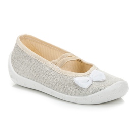 Reweks Pantuflas plateadas con goma de borrar gris Reweks Pantuflas plateadas con goma de borrar gris
