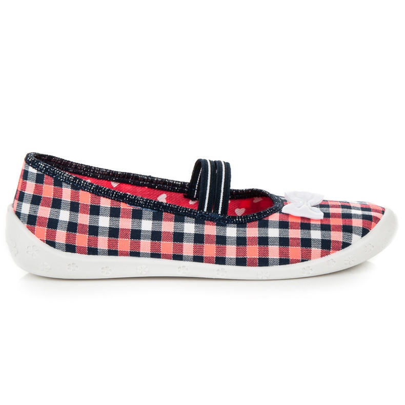 Reweks Zapatos a cuadros para niña rojo