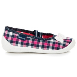 Reweks Zapatos de cuadros niña rosado