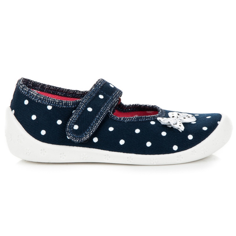 Reweks Zapatillas de niña en lunares azul