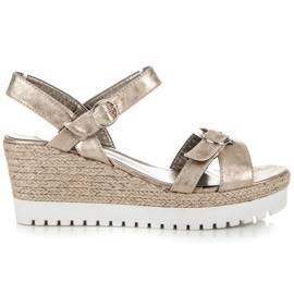 Kylie Sandalias alpargatas doradas dorado