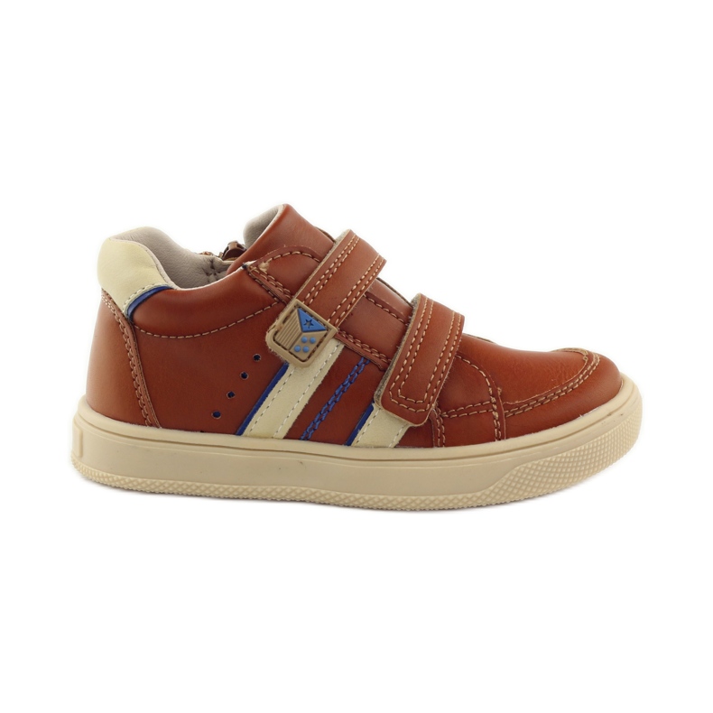 American Club Botines de piel americanos 703915 azul marino marrón