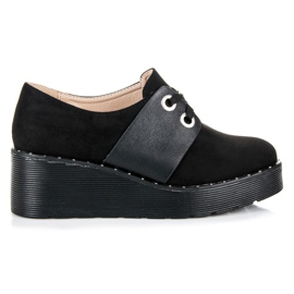 Seastar Zapatos brogue atados en la plataforma negro