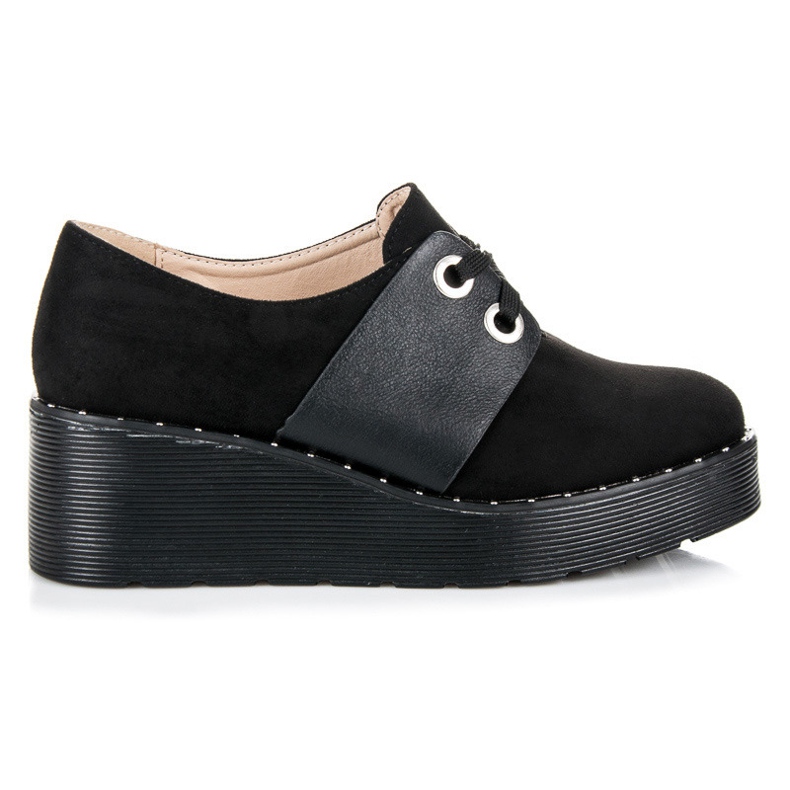 Seastar Zapatos brogue atados en la plataforma negro