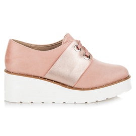 Seastar Zapatos brogue atados en la plataforma rosa