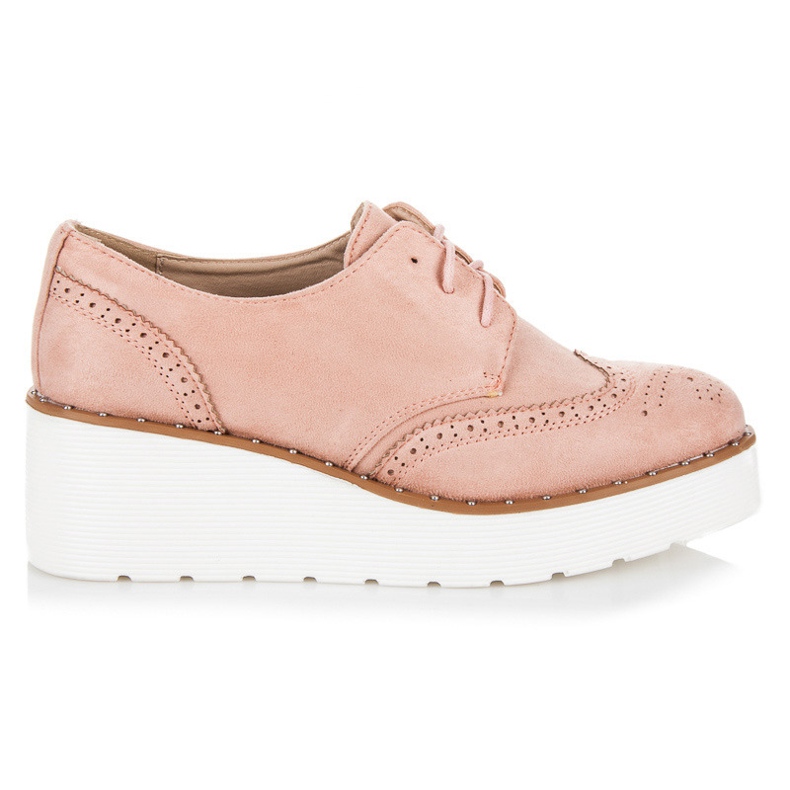 Seastar Tacones de cuña de ante rosado