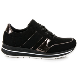 Seastar Zapatos de gamuza en la plataforma negro
