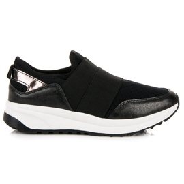Zapatos deportivos sin cordones negro