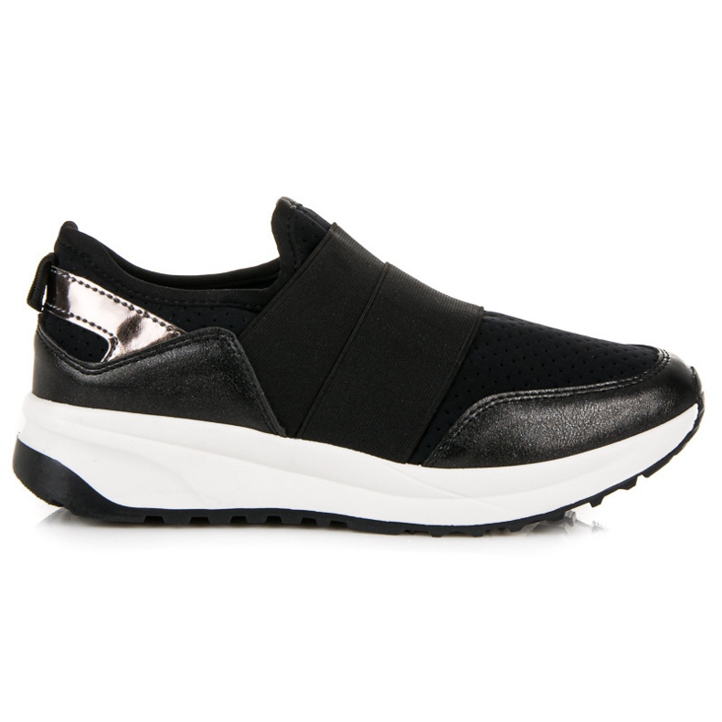 Zapatos deportivos sin cordones negro