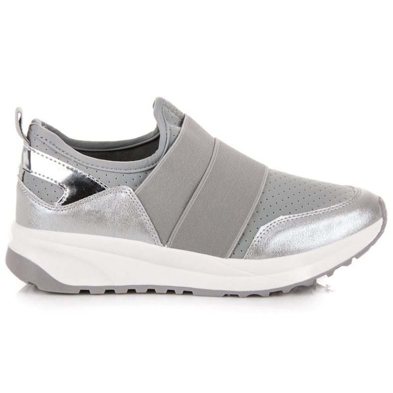 Calzado deportivo sin cordones gris