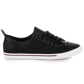 Seastar Zapatillas negras con cordones negro Seastar Zapatillas negras con cordones negro