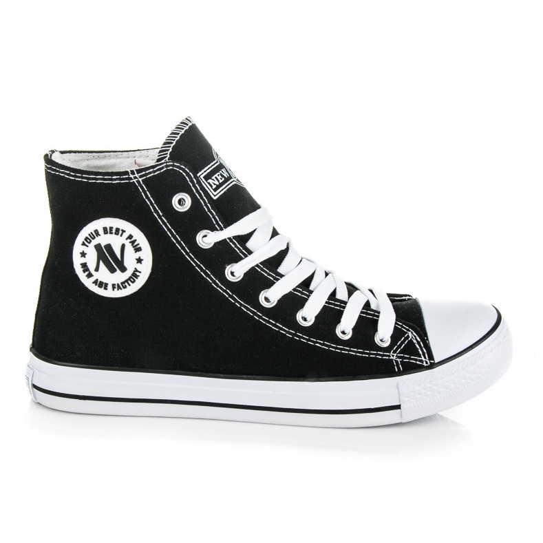 New Age Zapatillas altas de hombre negro