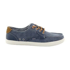 American Club American 205081 mocasines hombre textil atados azul marino azul