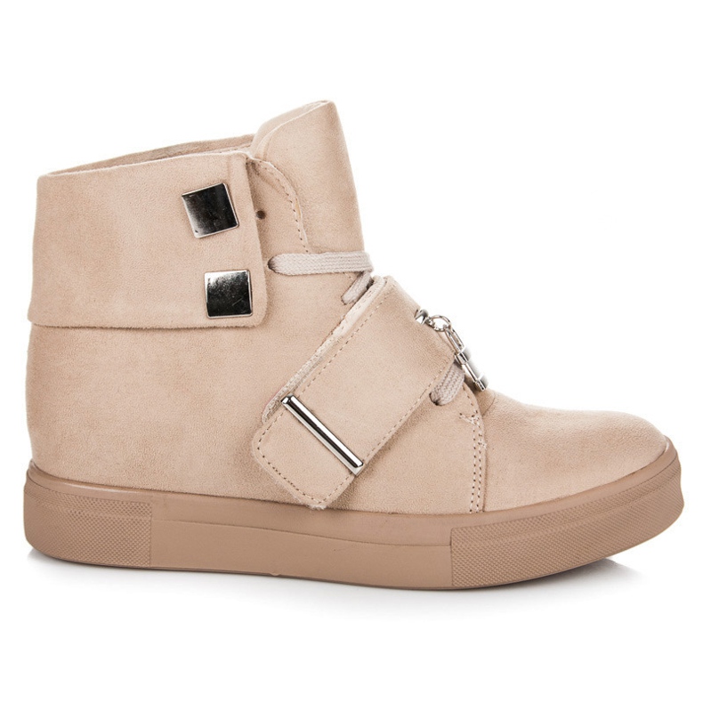 Seastar Zapatillas de ante con cuña marrón