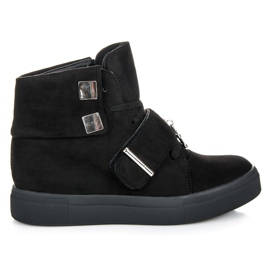 Seastar Zapatillas de ante con cuña negro