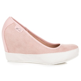 Vices Bombas de cuña rosa