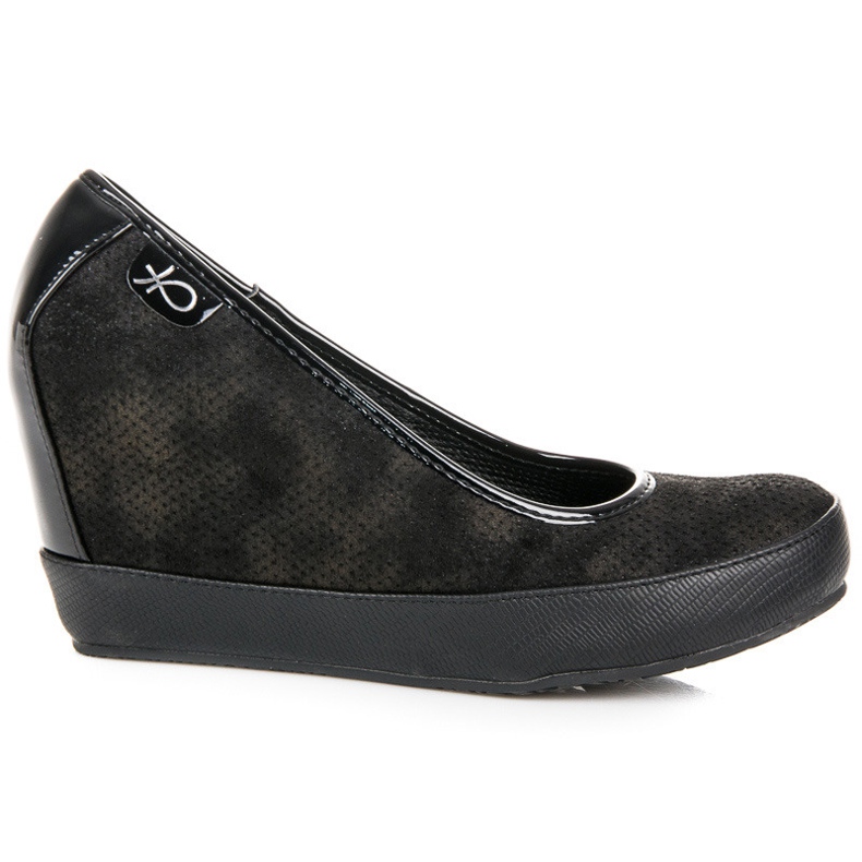 Vices Zapatos de tacón negros con cuña