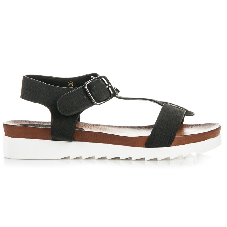 Vinceza Sandalias plataforma negras negro