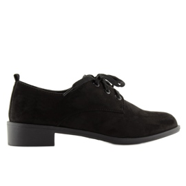 Mocasines Mujer Cordones Negro Nc138