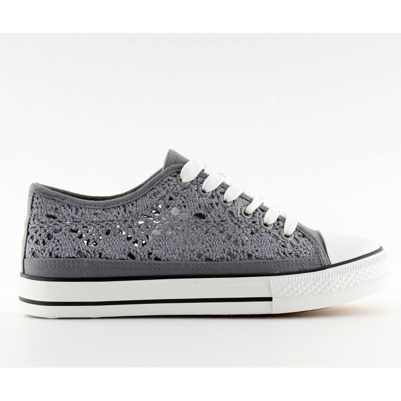 Deportivas mujer encaje gris NB89P gris Deportivas mujer encaje gris NB89P gris