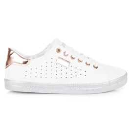 L&H Zapatillas caladas blanco