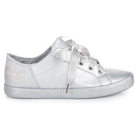 L&H Zapatillas atadas con una cinta gris L&H Zapatillas atadas con una cinta gris