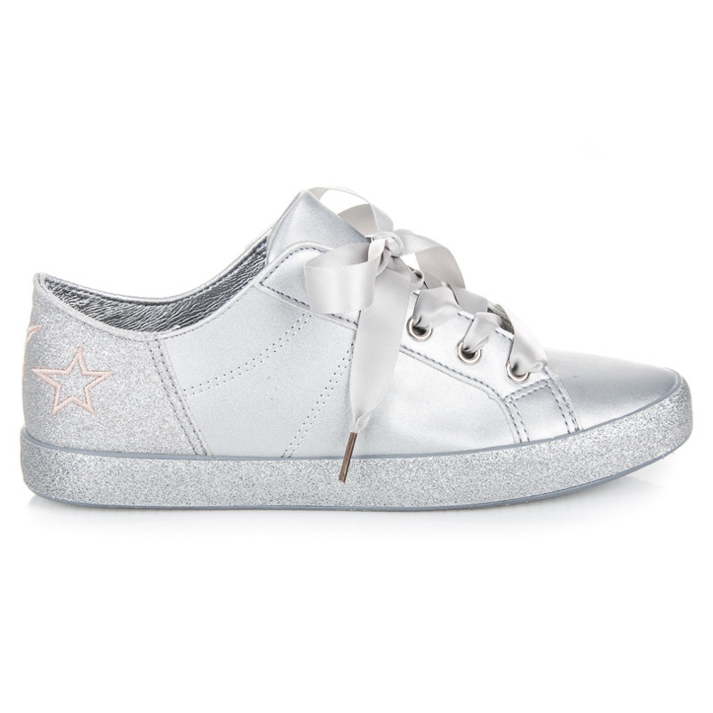 L&H Zapatillas atadas con una cinta gris