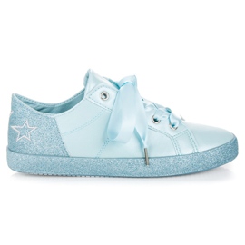 L&H Zapatillas atadas con una cinta azul