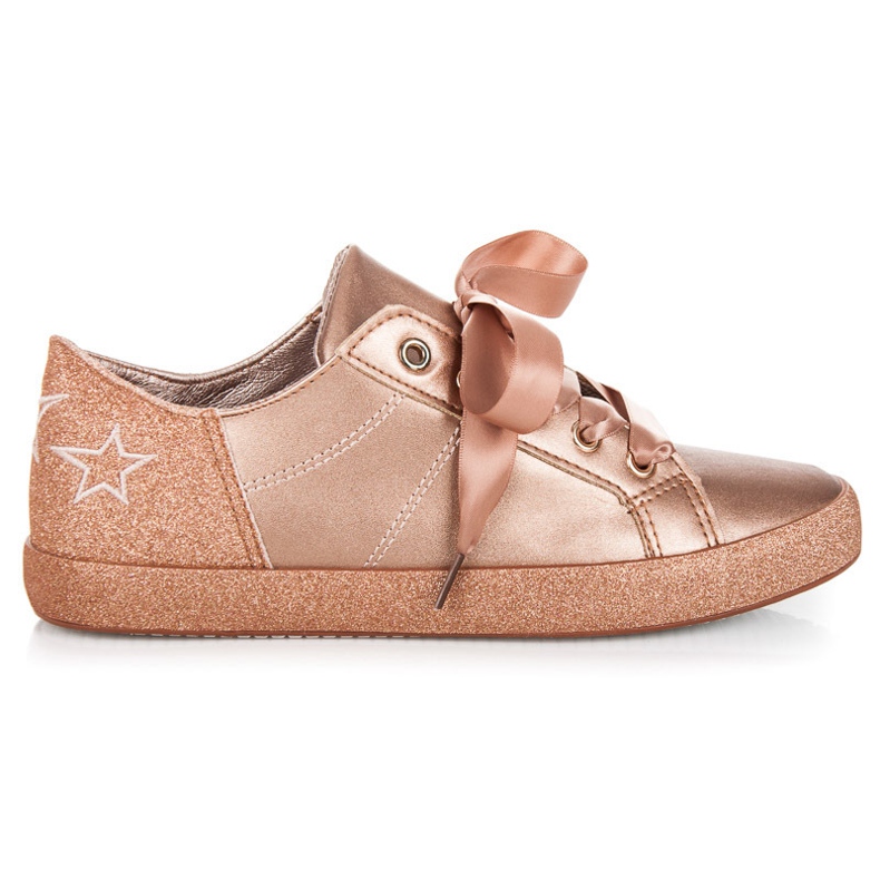L&H Zapatillas atadas con una cinta rosado