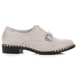 Vices Zapatos de ante con lazo gris