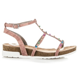 Sandalias de cuña KYLIE rosa