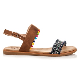 Kylie Sandalias planas con hebilla multicolor
