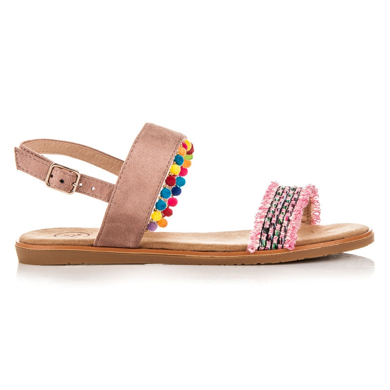 Kylie Sandalias planas con hebilla multicolor