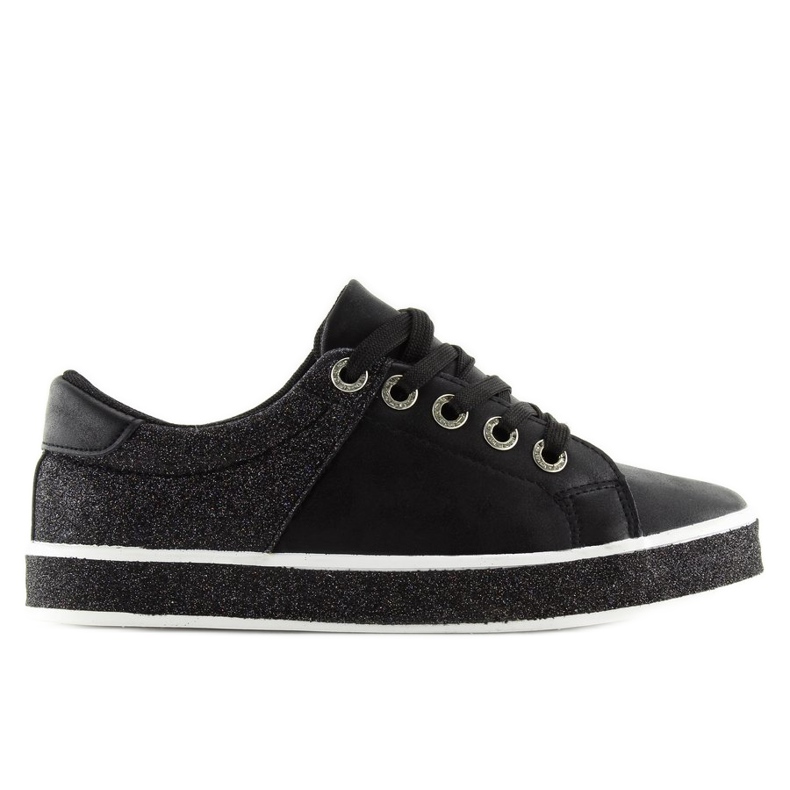 Deportivas negras de mujer en negro brillante BL125 Black gris