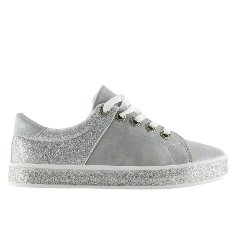 Deportivas gris gris brillante mujer BL125 Grey