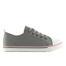 Gris Zapatillas grises de mujer XL01p Gris