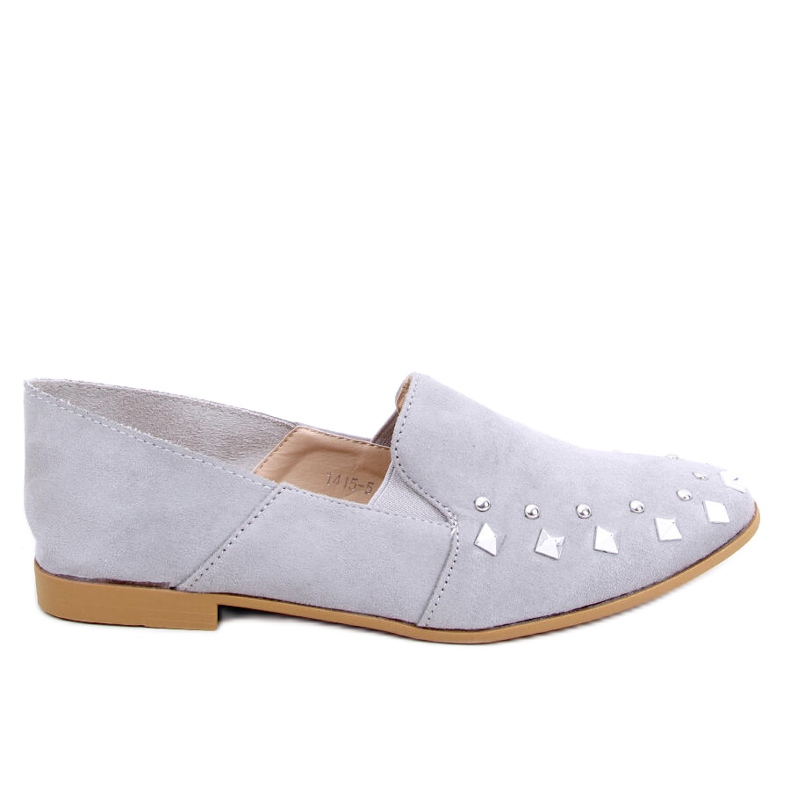 Mocasines lordsy gris con tachuelas 1415 Grey