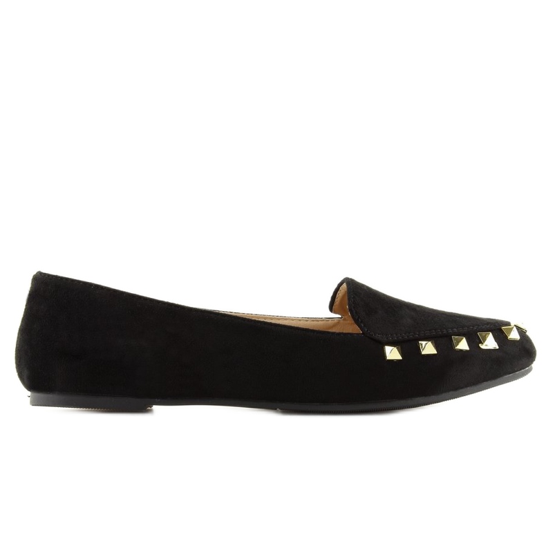 Mocasines mujer negros con tachuelas negro 1388 Black