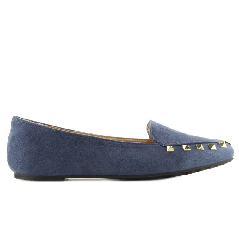 Mocasines mujer con tachuelas azul marino 1388 Navy