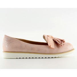 Mocasines de mujer con borlas rosas 7214 Pink