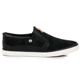 L&H Slipons de hombre negro