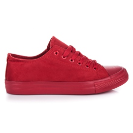 Seastar Zapatillas de ante con cordones rojo
