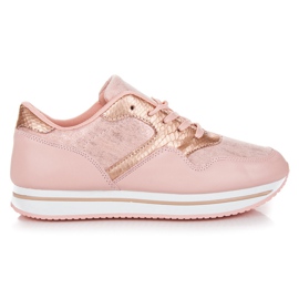 Zapatos deportivos rosas rosado