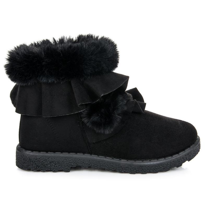 Seastar Botas negras con volante negro Seastar Botas negras con volante negro