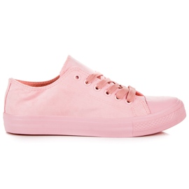 Seastar Zapatillas de ante con cordones rosa