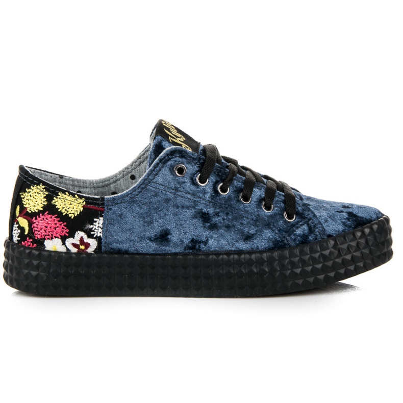 Kylie Zapatillas Terciopelo Azul Kylie Zapatillas Terciopelo Azul