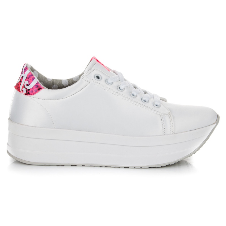 Kylie Zapatillas blancas en la plataforma blanco