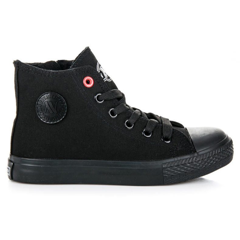 New Age Zapatillas Infantiles Con Cremallera negro